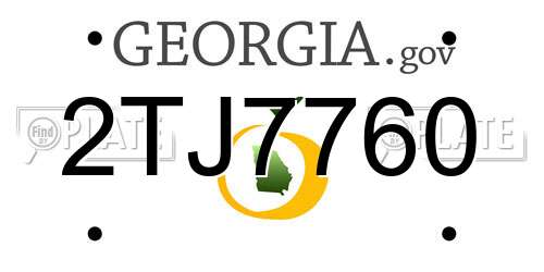 2TJ7760 Georgia License Plate