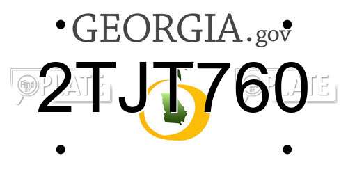 2TJT760 Georgia License Plate