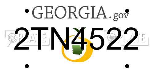 2TN4522 Georgia License Plate