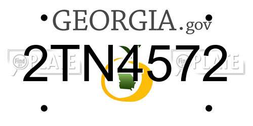 2TN4572 Georgia License Plate