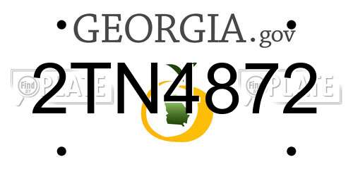 2TN4872 Georgia License Plate