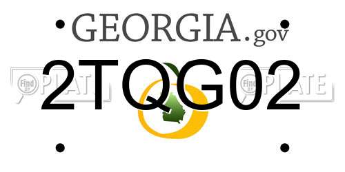 2TQG02 Georgia License Plate