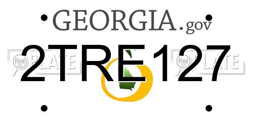 2TRE127 Georgia License Plate
