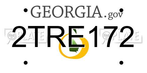 2TRE172 Georgia License Plate