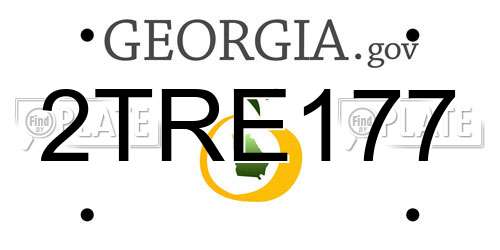 2TRE177 Georgia License Plate