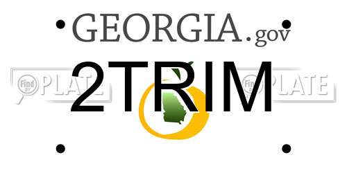 2TRIM Georgia License Plate