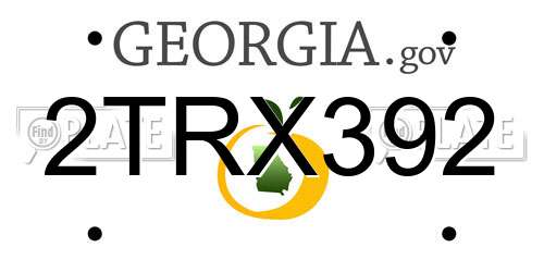 2TRX392 Georgia License Plate