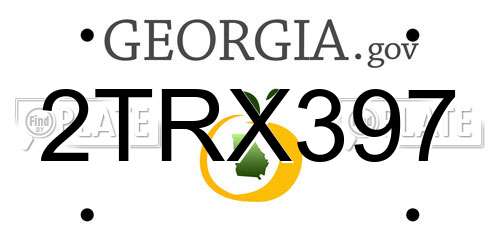 2TRX397 Georgia License Plate
