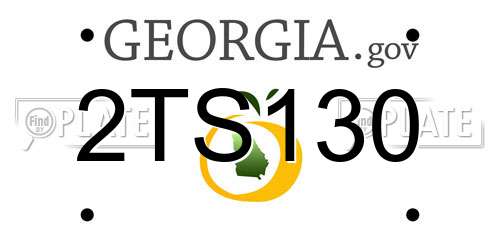 2TS130 Georgia License Plate