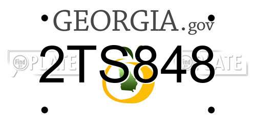 2TS848 Georgia License Plate