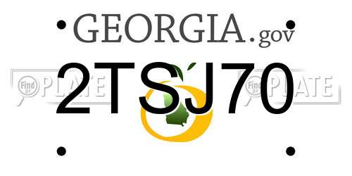 2TSJ70 Georgia License Plate