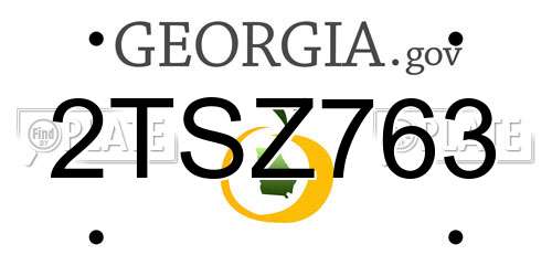 2TSZ763 Georgia License Plate