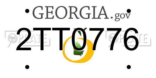 2TT0776 Georgia License Plate