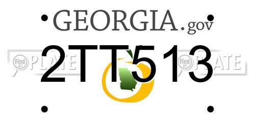 2TT513 Georgia License Plate