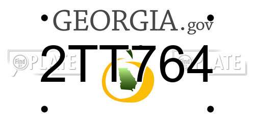 2TT764 Georgia License Plate