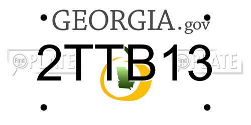 2TTB13 Georgia License Plate