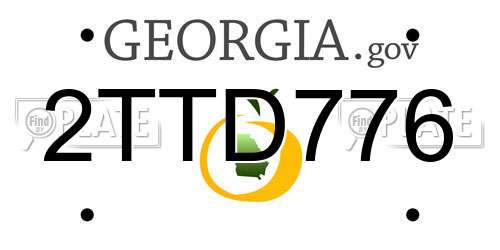 2TTD776 Georgia License Plate