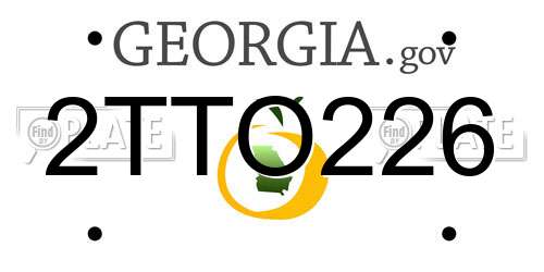 2TTO226 Georgia License Plate