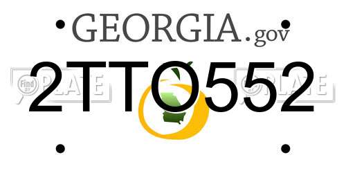2TTO552 Georgia License Plate