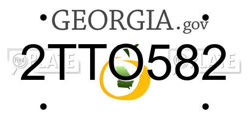 2TTO582 Georgia License Plate