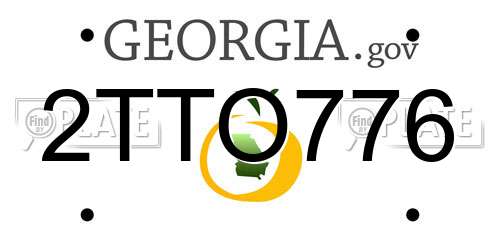2TTO776 Georgia License Plate