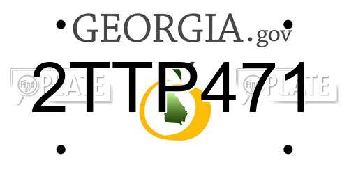2TTP471 Georgia License Plate