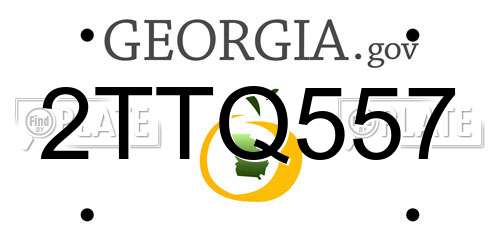 2TTQ557 Georgia License Plate
