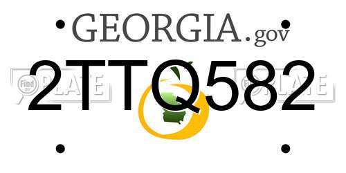 2TTQ582 Georgia License Plate