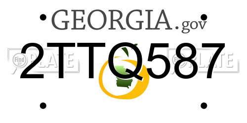 2TTQ587 Georgia License Plate