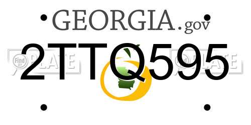 2TTQ595 Georgia License Plate