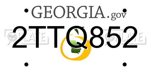 2TTQ852 Georgia License Plate
