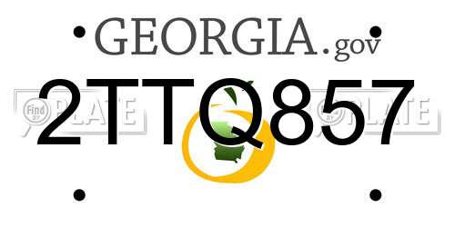 2TTQ857 Georgia License Plate
