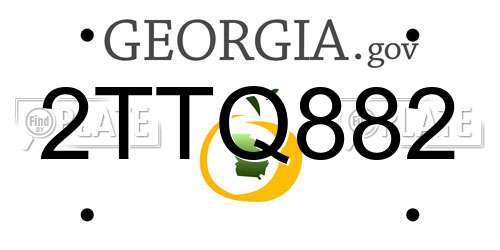2TTQ882 Georgia License Plate