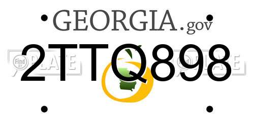 2TTQ898 Georgia License Plate