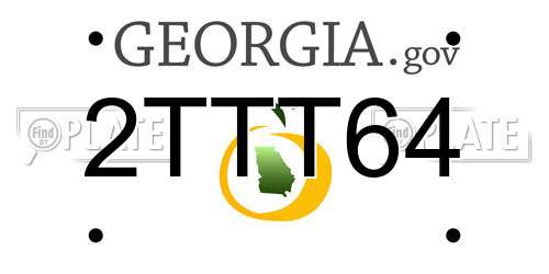 2TTT64 Georgia License Plate