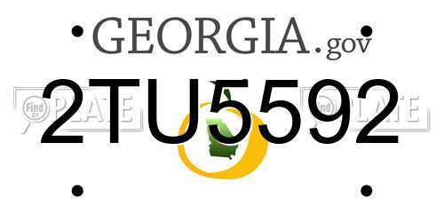 2TU5592 Georgia License Plate