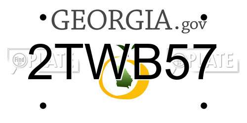 2TWB57 Georgia License Plate