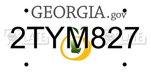 2TYM827 Georgia License Plate