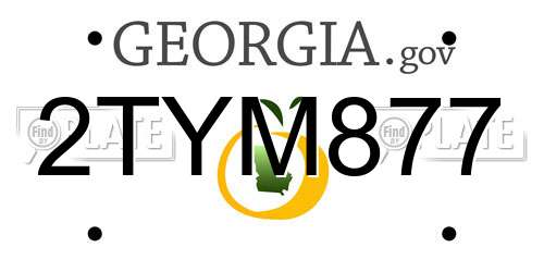 2TYM877 Georgia License Plate