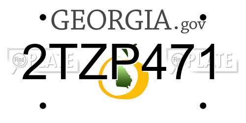 2TZP471 Georgia License Plate