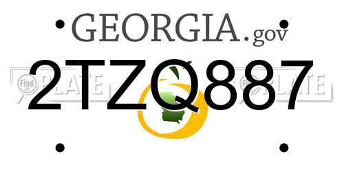 2TZQ887 Georgia License Plate