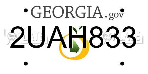 2UAH833 Georgia License Plate