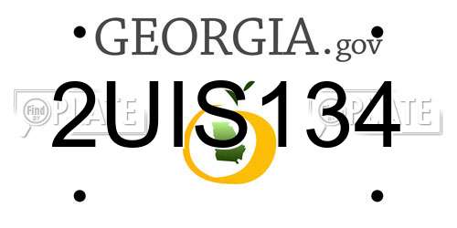 2UIS134 Georgia License Plate