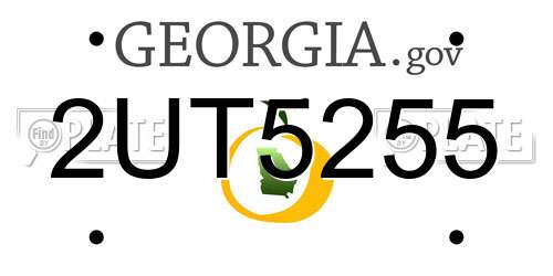 2UT5255 Georgia License Plate