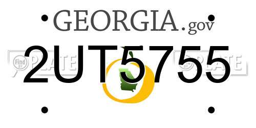 2UT5755 Georgia License Plate