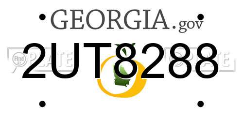 2UT8288 Georgia License Plate