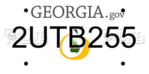 2UTB255 Georgia License Plate