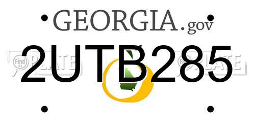 2UTB285 Georgia License Plate