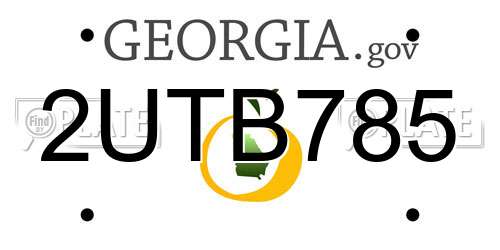 2UTB785 Georgia License Plate