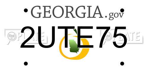 2UTE75 Georgia License Plate